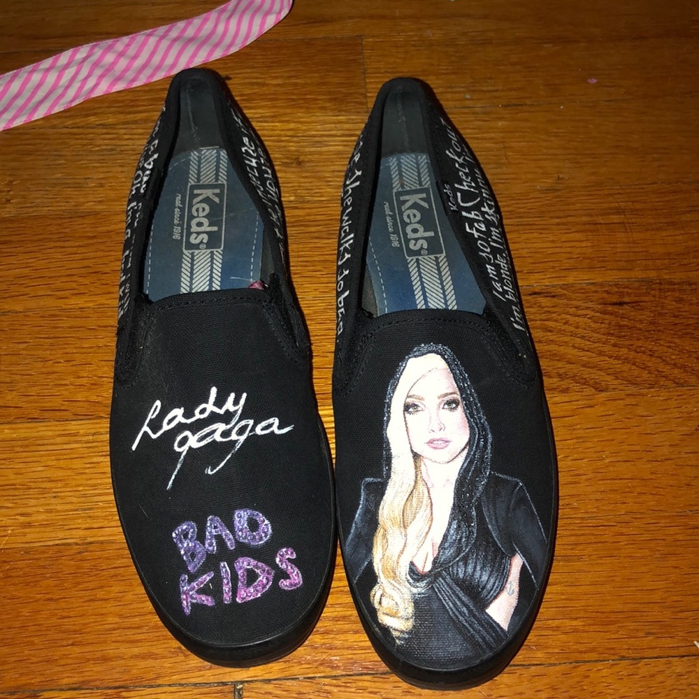 Hand painted lady Gaga keds ladies 8